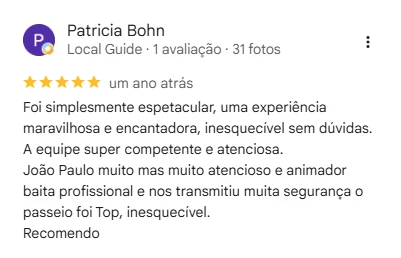 Avaliação de Patricia Bohn no Google