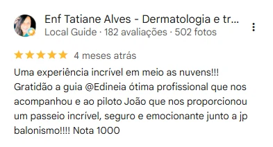 Avaliação de Tatiane Alves no Google
